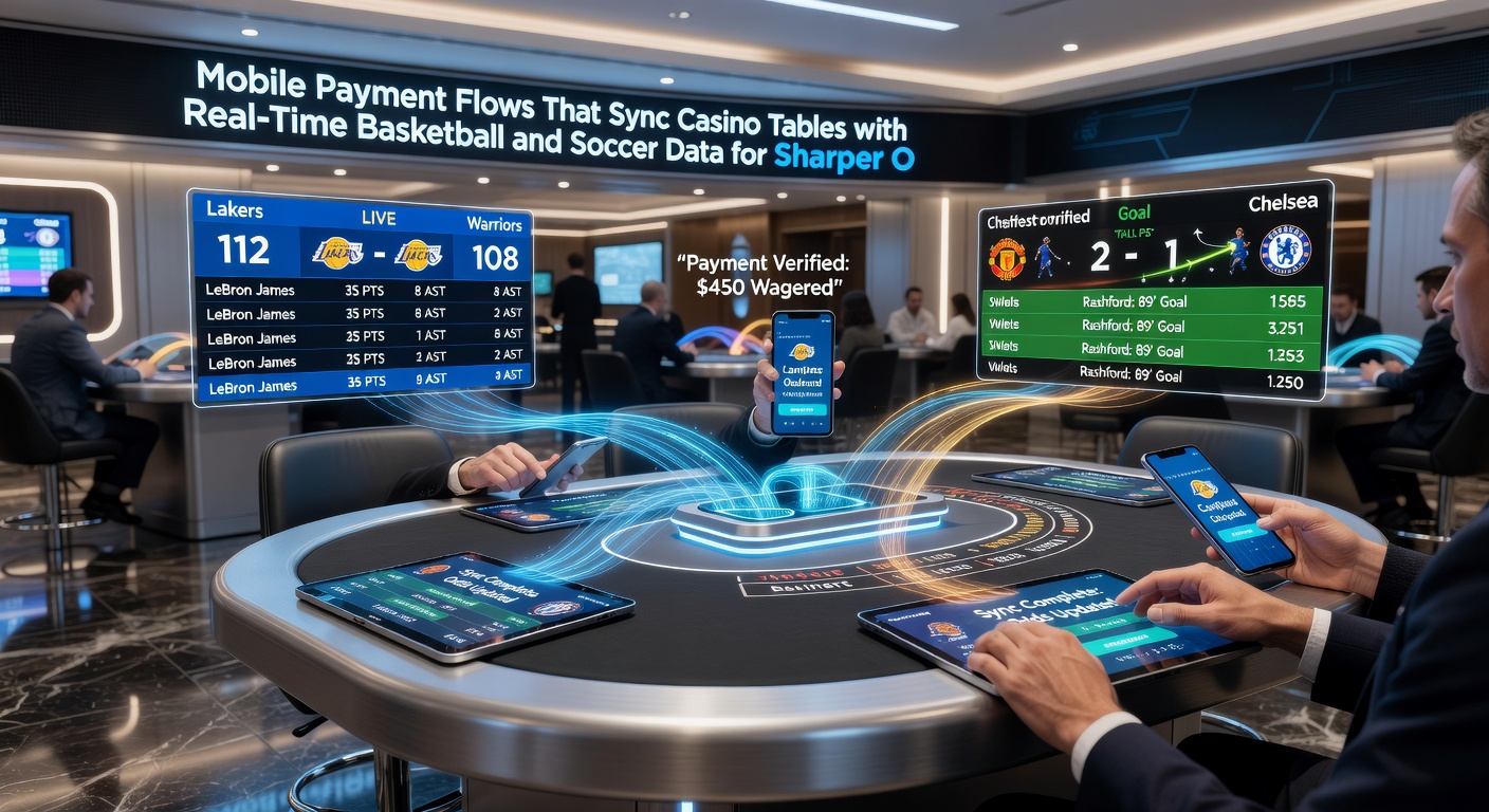 Visualisierung der Echtzeit-Synchronisation zwischen mobilen Zahlungen und Sportdaten für Casino-Quoten