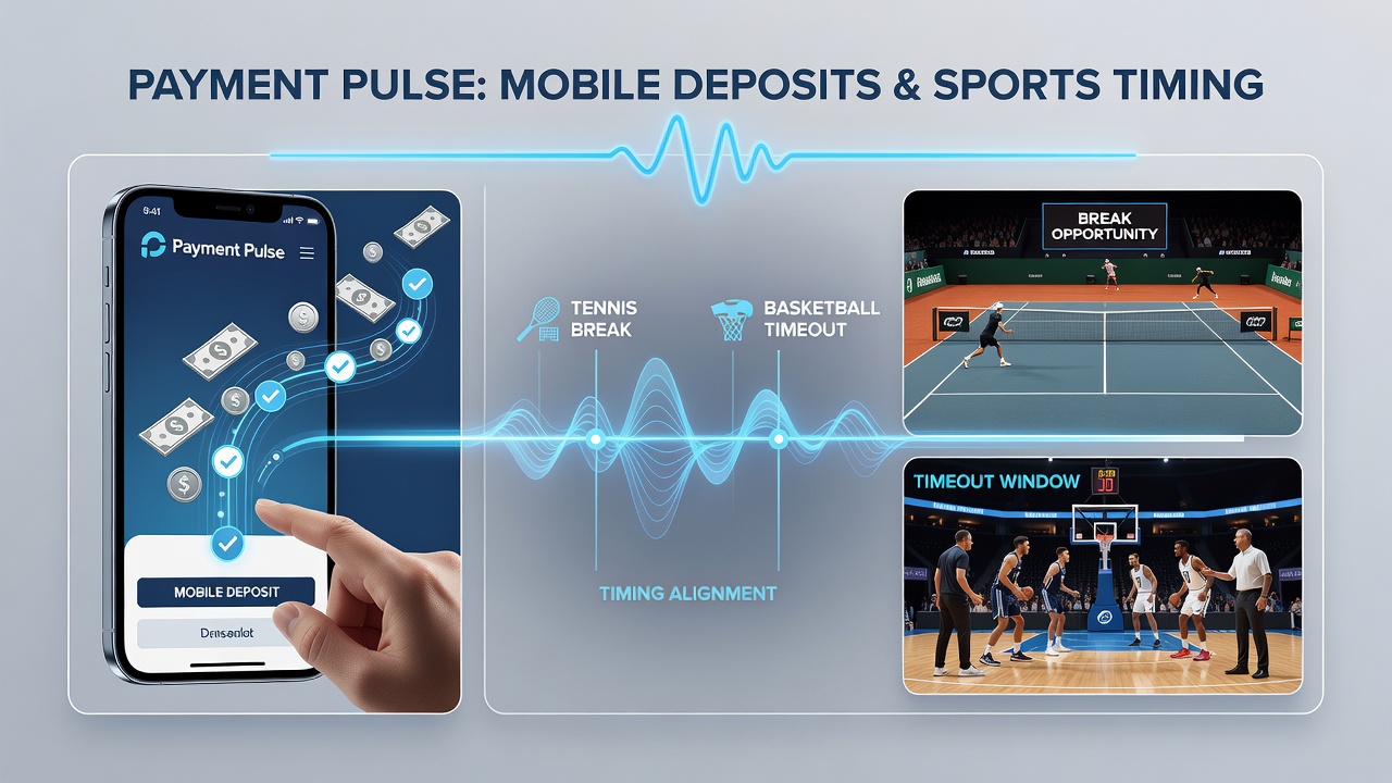 Darstellung der Abstimmung mobiler Einzahlungen mit Basketball-Timeouts und Tennis-Breaks für Casino-Anpassungen