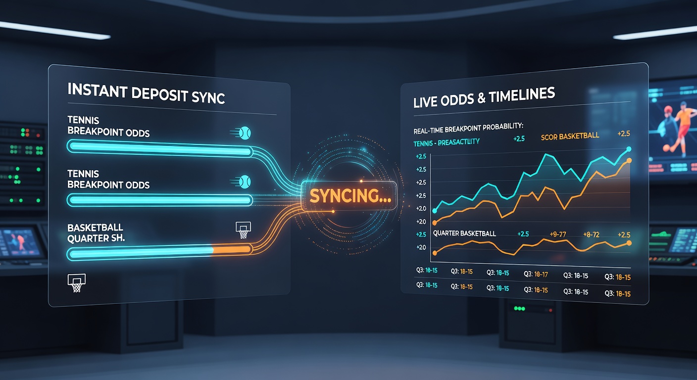Synchronisation von Einzahlungen mit Live-Quoten in Basketball und Tennis