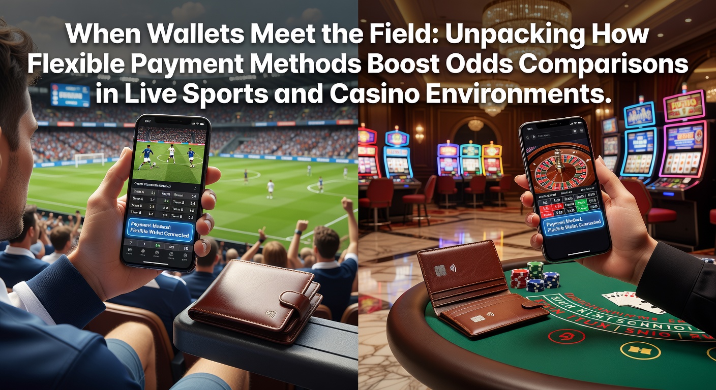 Illustration flexibler Zahlungsmethoden in Live-Sportwetten und Casino-Umgebungen mit mobilen Geräten und Echtzeit-Quoten
